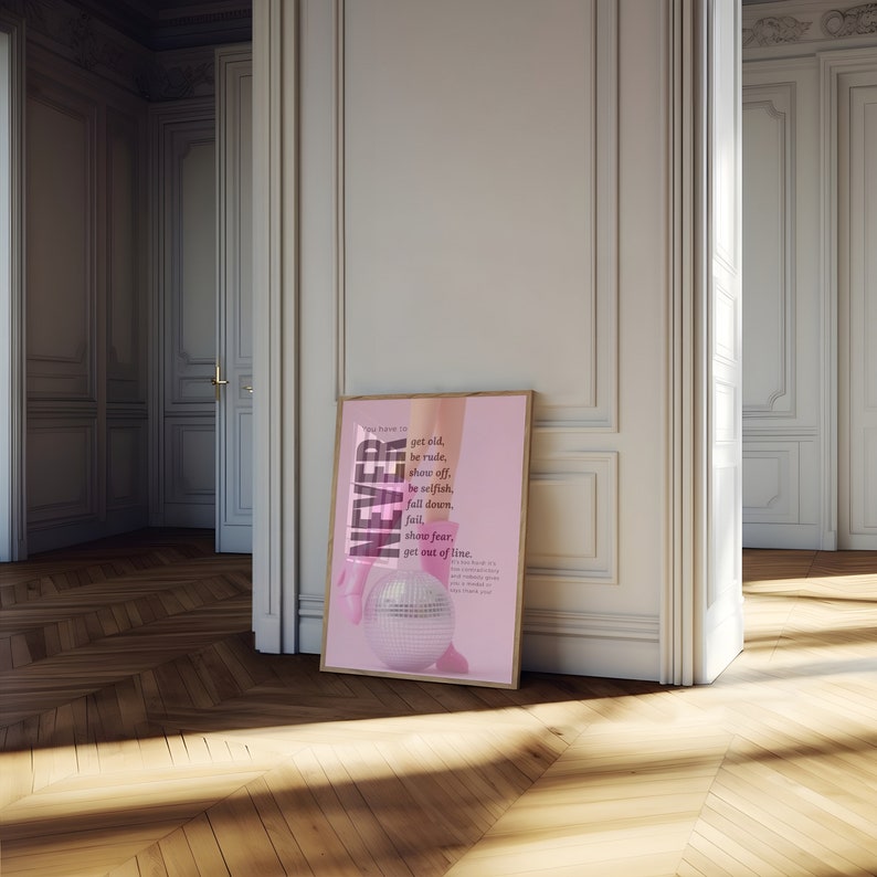 Barbie Movie Gloria’s Monologue Pink Wall Art Poster Motivational