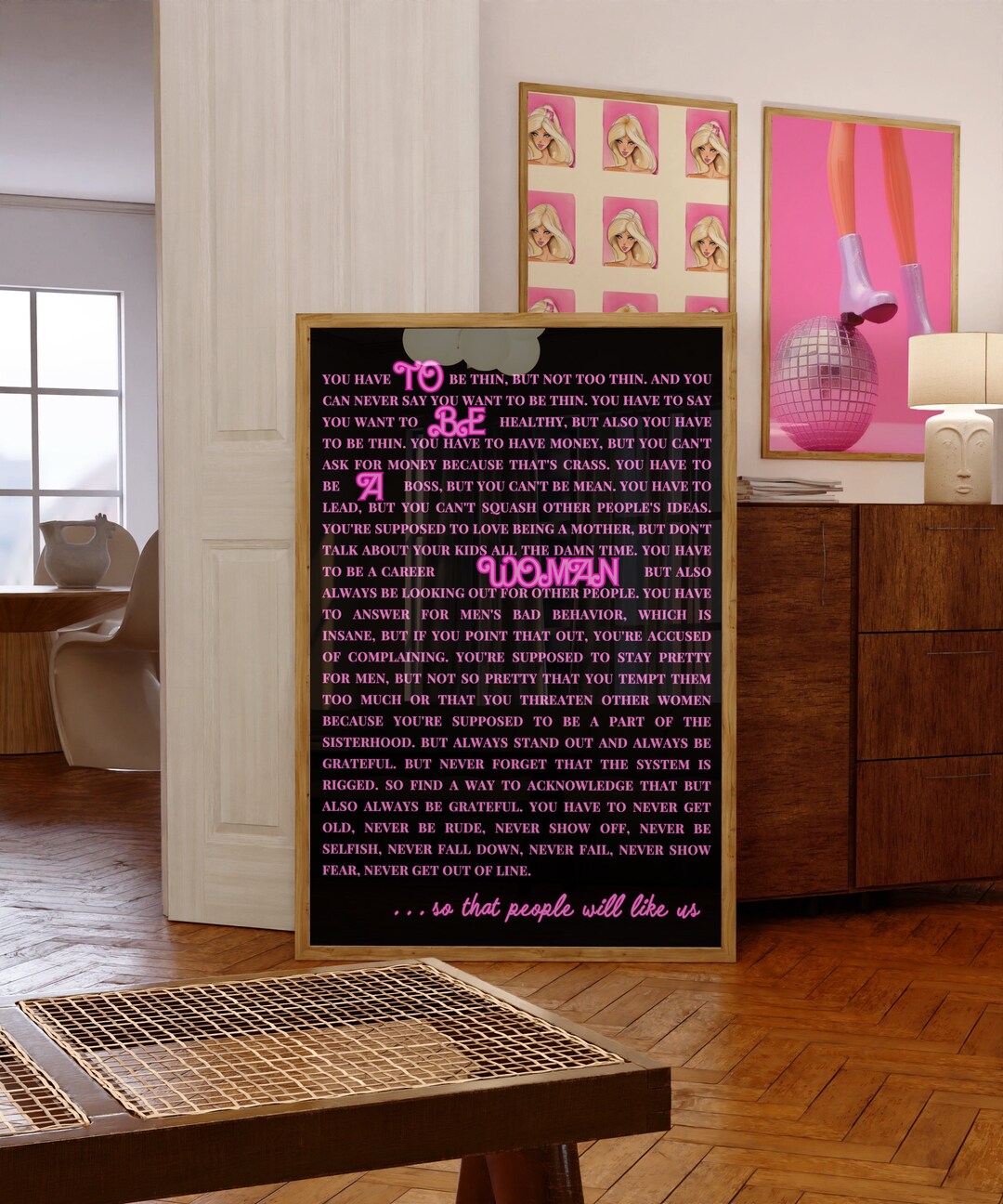 Barbie Monologue Movie Speech Poster Print Art Unique Motivational