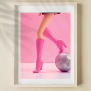 Sparkling Barbie Disco Ball Wall Art Glamorous Artwork for - Etsy