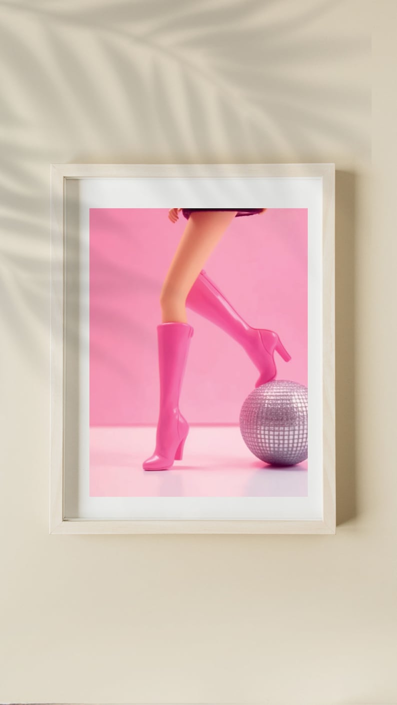 Sparkling Barbie Disco Ball Wall Art Glamorous Artwork for - Etsy