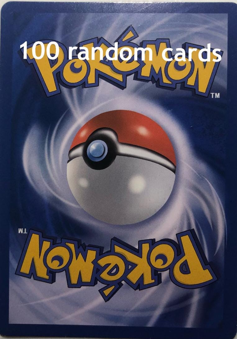 Bulk Pack 100 Random Pokmon Tcg Cards - Etsy
