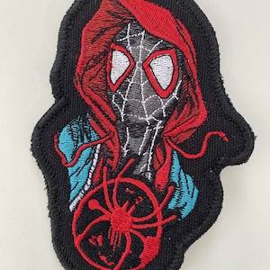 Spiderman Miles Sew on Embroidered Fabric Patch, comic, superhero, kid patches, battle vests, back pack patch, cool patch,