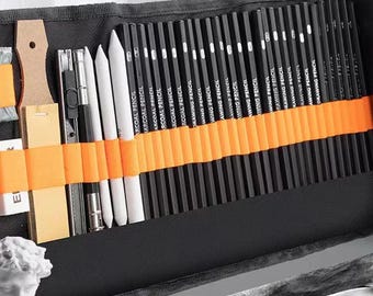 44 pcs Sketching Pencils Set Drawing Pen Sketching Pencil Student Drawing Art Drawing Brush HB Pen Curtain Set Box