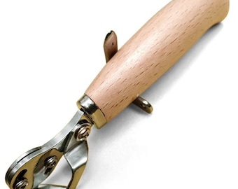 Cuchillo de corte de cuero para bricolaje, mango de madera, artesanía en cuero, corte manual, combinación, cuchillo multifunción, recorte de bordes