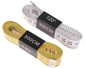 3 Meter weiches Maßband - robustes PVC-Schneider-Lineal zum Nähen, Körpermaße & Bastelprojekte