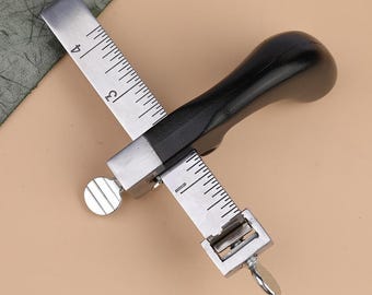 Professional Leather Belt Cutting Gauge Adjustable Leather Strap String Cutting Tool Set With 2 Blades Craft Tool Kit