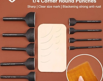 1pc Leather Corner Punch Cutter Knife 1/4 Round Punches Arc-Shaped Cutting Die DIY Strap Belt Wallet Leather Craft Tools