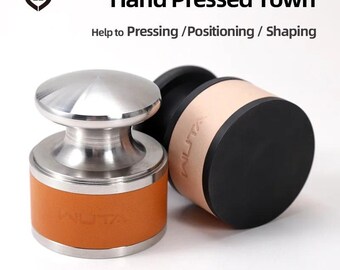 Stainless Steel 960g Heavy Leather Hand Pressed Town Leather Pressing Tools Durable Punched DIY Craft Shaping Carving Tool