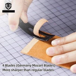Sharp Leather Skiving Knife Tools DIY Leather Craft Safety Cutting Knife Cut off Thin Knives +3 Blades
