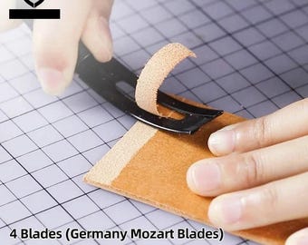 Cuchillo afilado para desbastar cuero, herramientas para manualidades de cuero, cuchillo de corte seguro, cuchillos finos + 3 hojas