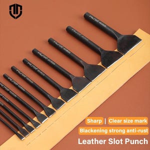 Leather Slotted Hole Punch Tool – Sharp Straight Slot Cutter for DIY Wallet & Leather Crafting (1pc)
