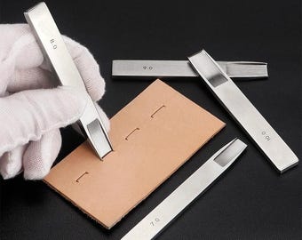 Handheld Leather Slot Punch Tool – Manual Chisel for Braided & Woven DIY Leathercraft Patterns