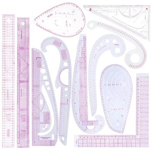 Righello multifunzionale per curve francesi, righello in plastica morbida per patchwork, misura, modello di disegno per sartoria, strumenti per cucire artigianali