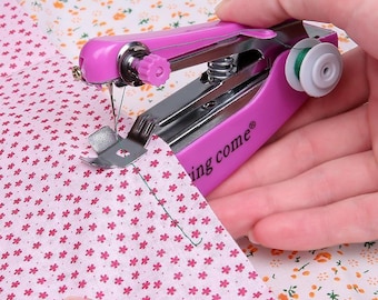 Handy Sewer, Handysewer Portable Sewing Machine, Handheld Sewing Machine, Manual Mini Clothes Fabric Pocket Mending Tool, For DIY Clothing, Curtain, Fabric (A