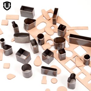 Leather Hole Hollow Punch Cutter Set 26/52Pcs  Sharp Shape Style for DIY Leather Craft Belt Phone Holster Punching Tools