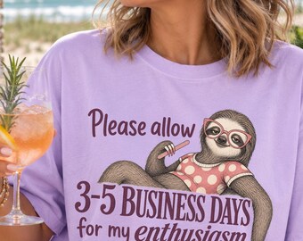 Funny Sloth Shirt, Comfort Colors Tee, Sarcastic Shirt for Women, Tired Adult Humor, Introvert Shirt, Funny Animal Graphic Tee, Sloth Gift