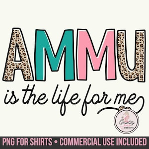 Ammu Leopard Print PNG, Ammu is the Life For Me Clipart (Digital File), Commercial Use Clipart