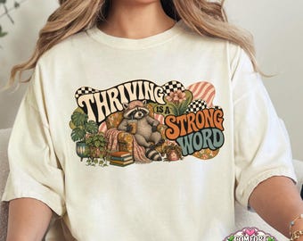 Funny Raccoon Shirt, Comfort Colors Tee, Sarcastic Shirt for Women, Tired Adult Humor, Funny Animal Shirt, Retro Graphic Tee, Raccoon Gift