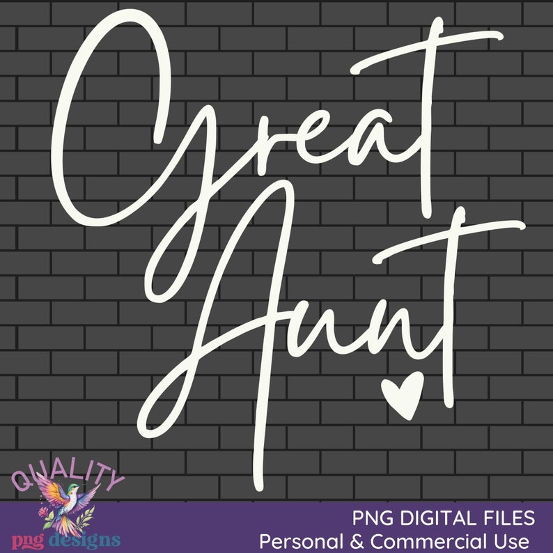 Great Aunt PNG Great Aunt Clipart Commercial Use Digital Download DTG