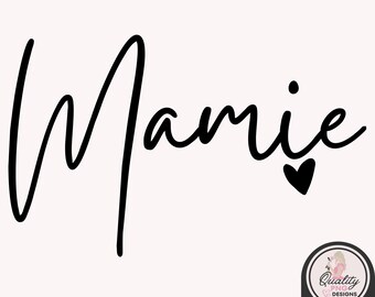 Mamie PNG | Mamie Clipart | Commercial Use Digital Download | Print on Demand DTG Print Design | POD Sublimation Design | Mothers Day