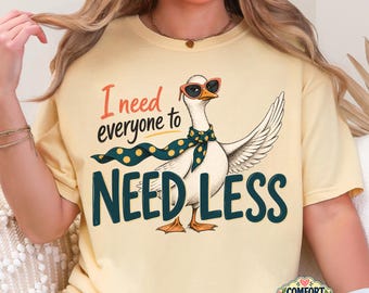 Funny Goose Shirt, Comfort Colors Tee, Sarcastic Shirt for Women, Overwhelmed Adult Tee, Introvert Humor Shirt, Funny Animal Gift