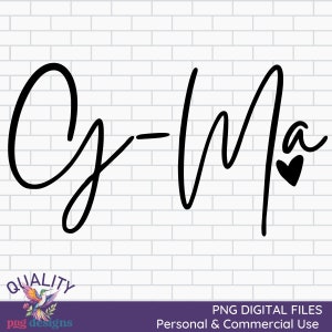 G-Ma PNG | G-Ma Clipart | Commercial Use Digital Download | DTG Print Design | Sublimation PNG Design | Mothers Day png