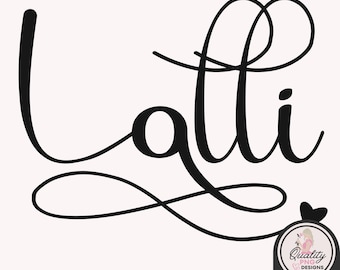 Lolli PNG | Lolli Clipart | Commercial Use Digital Download | DTG Print Design | Sublimation PNG Design | Mothers Day png