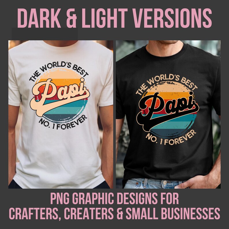 Papi Design Black Text Vintage Papi Png | Retro Digital Download | Papi Sublimation | Father's ...