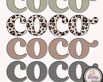 Coco PNG, Stacked Clipart, Commercial Use Digital Download, Print on Demand DTG Print Files, Sublimation PNG Design, Mothers Day