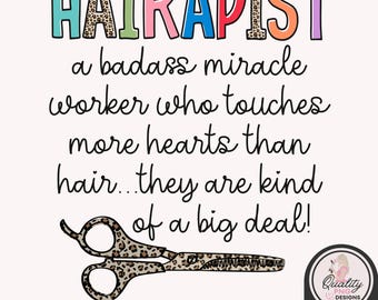 Funny Hairapit Png | Hair Stylist Download | Leopard Print | DTG Digital Files | Print on Demand Commercial Use | Sublimation Design Clipart