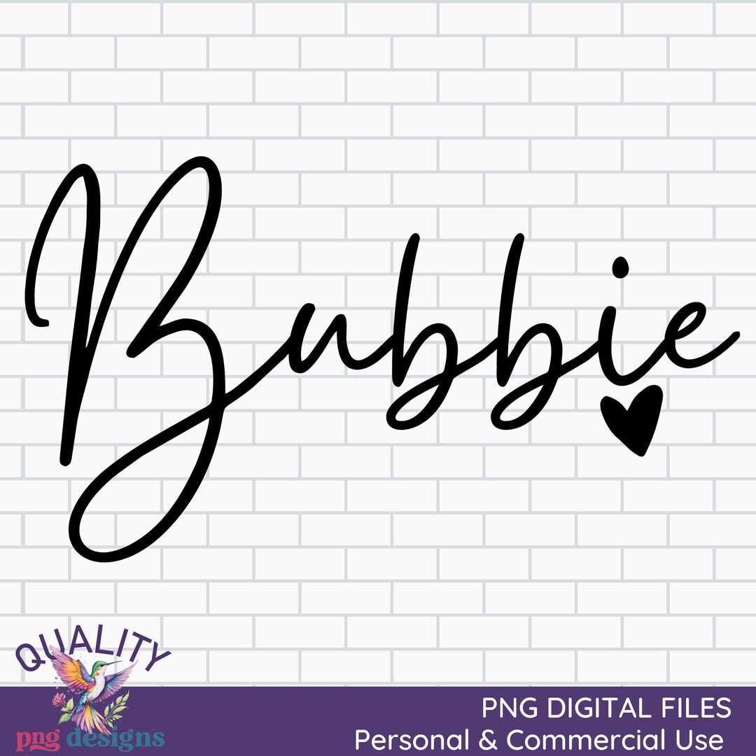 Bubby Message Bubbie PNG | Bubbie Clipart | Commercial Use Digital Download | DTG ...