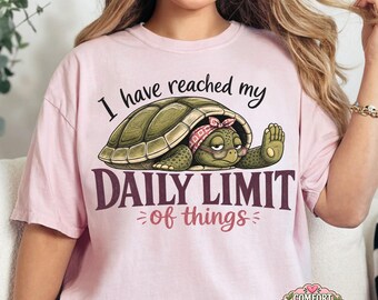 Funny Turtle Shirt, Comfort Colors Sarcastic Tee, Overwhelmed Adult Shirt, Introvert Humor Tee, Tired Women Gift, Funny Animal Shirt