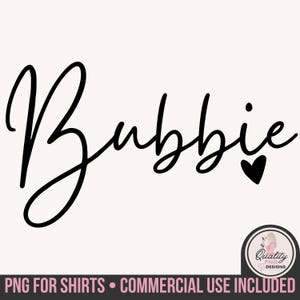 Bubbie PNG | Bubbie Clipart | Commercial Use Digital Download | DTG Print Design | Sublimation PNG Design | Mothers Day png