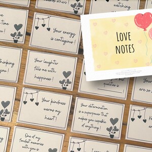 24 druckbare Liebesbriefe & Worte der Liebe Süßes Valentinstag Geschenk für Kinder - ENGLISCH UND FRANZÖSISCH