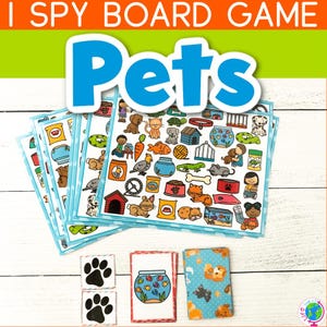 Pets I Spy Board Game: Pets for Kids