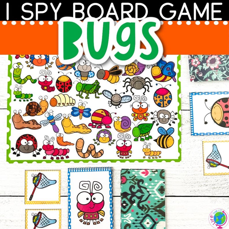Bugs and Insects I Spy Board Game for Kids - Etsy Australia