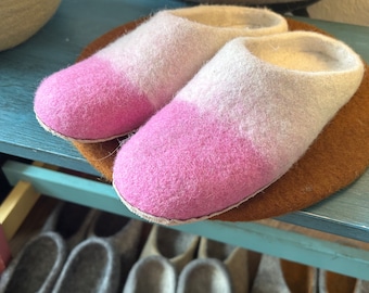 Handmade Eco Felt Unisex Slipper Suede Soles