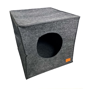 Felt cat bed fits into Ikea Kallax, cat cube, felt cat bed, cat house, pet bed, small puppy bed, pet furniture