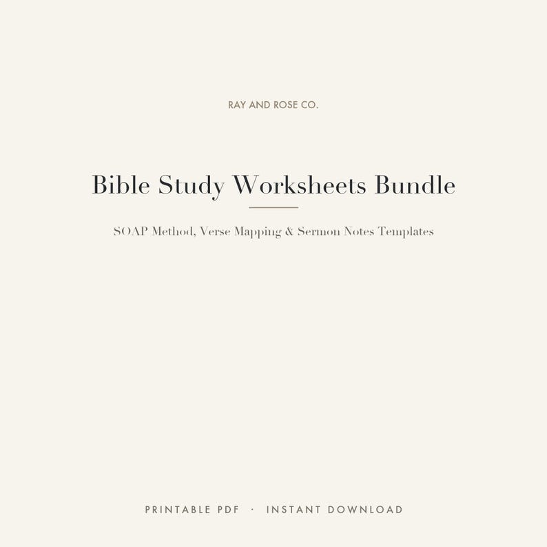 Religious Studies Notes.pdf Bible Study Worksheets Bundle, SOAP Method, Verse Mapping & Sermon ...