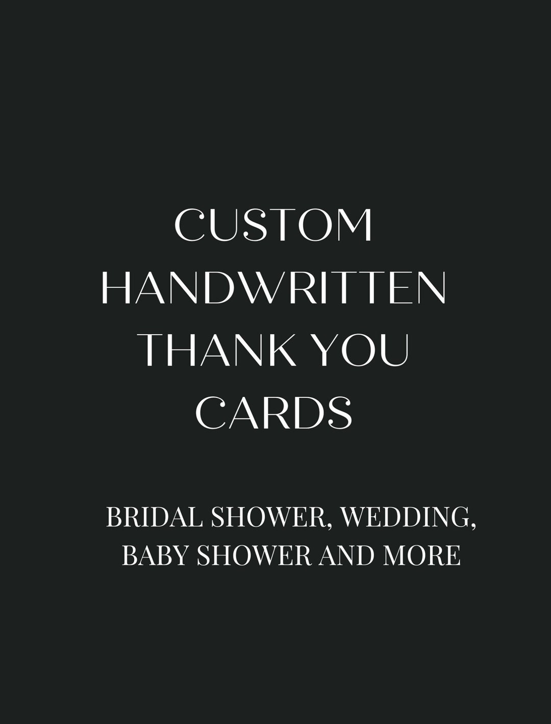 Custom Handwritten Thank You Cards Etsy