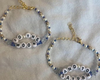 Love you to the moon and to saturn - matching bracelet pack!
