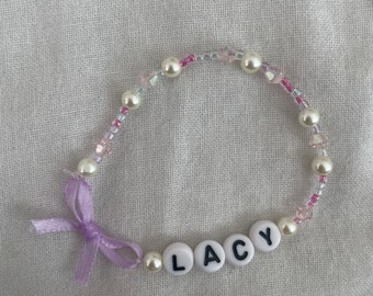 Pulsera de encaje con cinta
