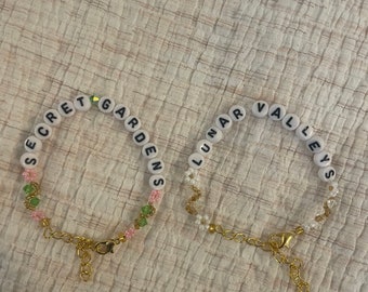 Matching "I hate it here" bracelets -> Secret Gardens X Lunar Valleys