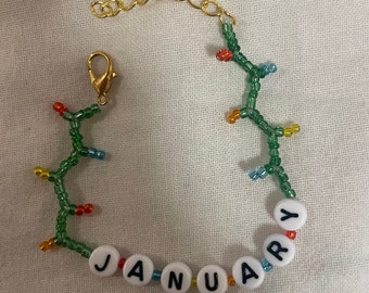 Taylor swift "We can leave the Christmas lights up til January" Bracelet