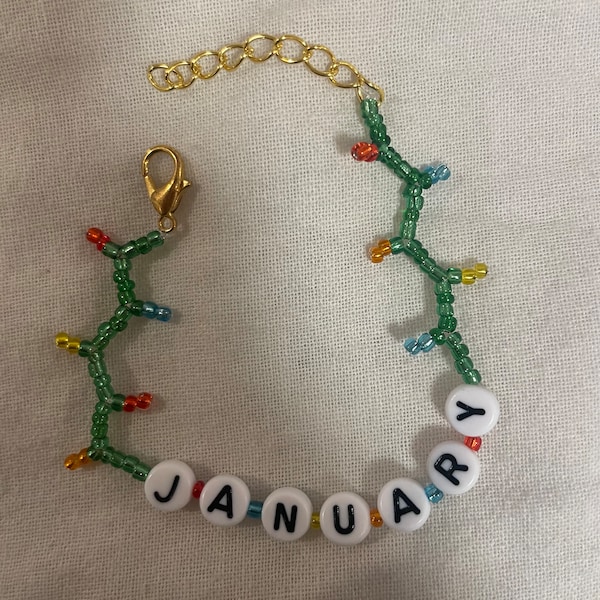 Taylor swift "We can leave the Christmas lights up til January" Bracelet