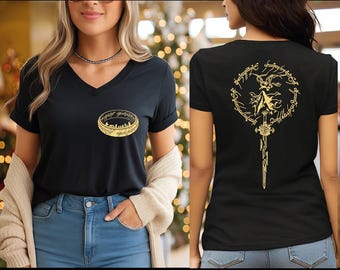 Fantasy Book Lover  V-Neck Shirt, Shards of Narsil Racerback, Funny Second Breakfast Design