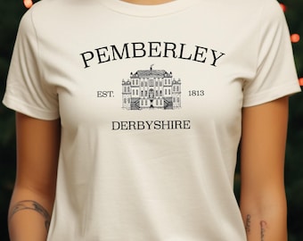 Pemberley Shirt, Pride And Prejudice Shirt, Gift For Jane Austen Reader, Elizabeth Benneth Shirt, Bookish Tee, Derbyshire T-Shirt VLB021
