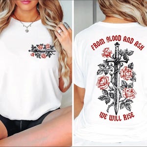 From Blood and Ash We Will Rise Shirt, Jennifer L Poppy Hawke Prince Casteel, Book Lover Gift VLB745