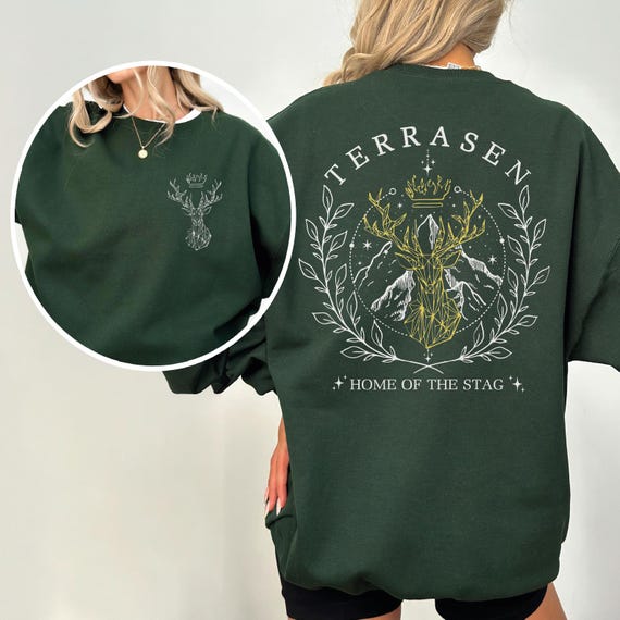 Terrasen Home of the stag Sweatshirt, Throne of Glass Sweater, Aelin Galathynius Hoodie