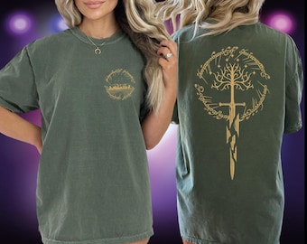 Comfort Colors Fantasy Book Shirt, Shards of Narsil Design , Second Breakfast Tee